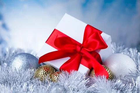 Holiday Christmas background with stack of presents 무료 스톡 사진