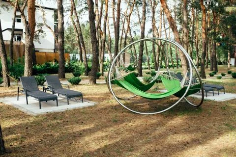 Holiday complex in the forest Foto stock