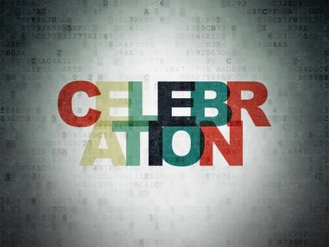 Holiday concept: Celebration on Digital Data Paper background イラスト素材