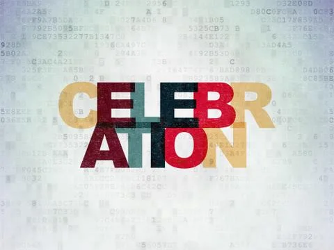 Holiday concept: Celebration on Digital Data Paper background Stockillustratie