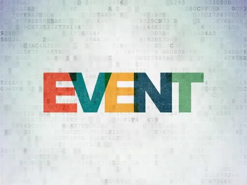 Holiday concept: Event on Digital Data Paper background 스톡 일러스트