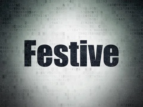Holiday concept: Festive on Digital Data Paper background イラスト素材