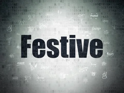 Holiday concept: Festive on Digital Data Paper background 스톡 일러스트