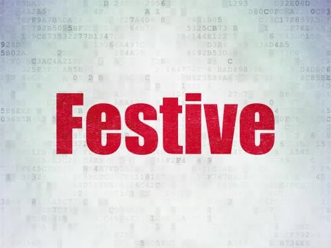 Holiday concept: Festive on Digital Data Paper background 스톡 일러스트