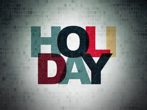 Holiday concept: Holiday on Digital Data Paper background イラスト素材