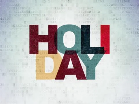 Holiday concept: Holiday on Digital Data Paper background 스톡 일러스트