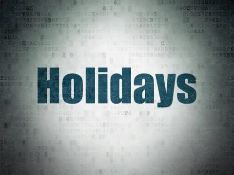 Holiday concept: Holidays on Digital Data Paper background イラスト素材
