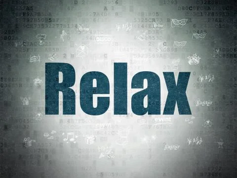 Holiday concept: Relax on Digital Data Paper background Stockillustratie