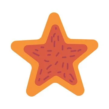 Holiday Cookie In Shape Of Pentagonal Star イラスト素材