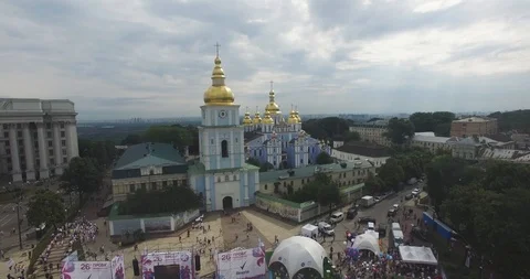 Holiday, day of Run. Kiev. Video stock 90803392
