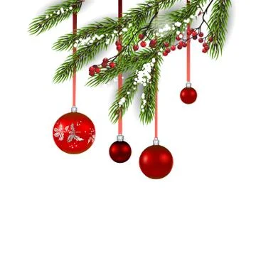 Holiday decor balls Stock Illustration