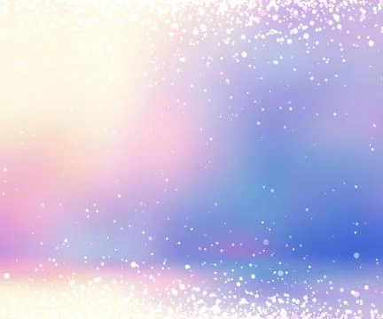 Holiday decor empty studio 3d render. Iridescent texture sparkles. Stock Illustration