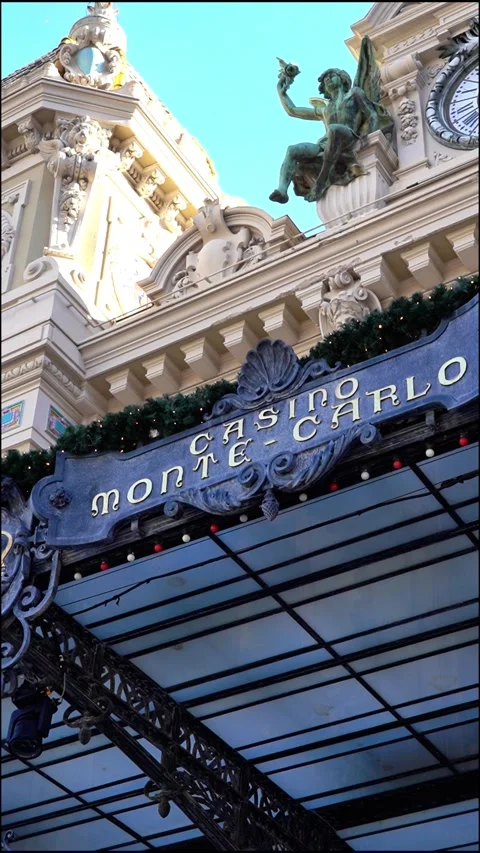 Holiday Decorations in Monaco. Stock Footage 322136888