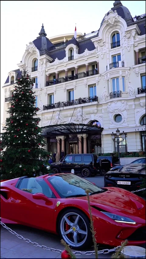 Holiday Decorations in Monaco. Stock Footage 322136912