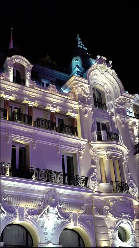 Holiday Decorations in Monaco. Stock Footage 322136929
