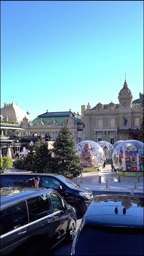 Holiday Decorations in Monaco. Video stock 322141628