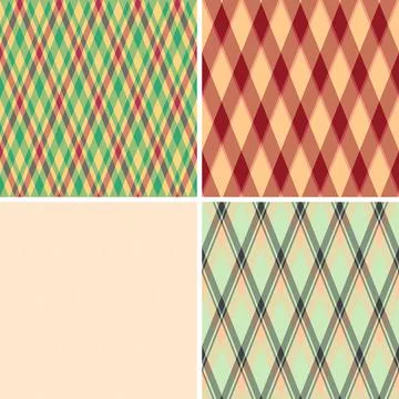 Holiday diamonds pack tailored for packaging systems. Coordinated argyle patt Stock Illustration
