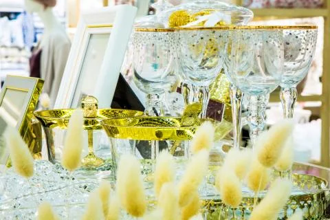 Holiday dinner table Stock Photos