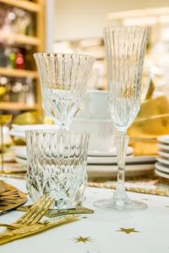 Holiday dinner table Stock Photos