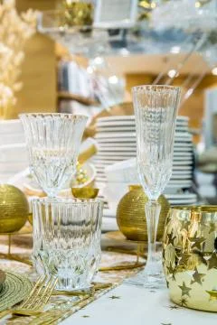 Holiday dinner table Stock Photos