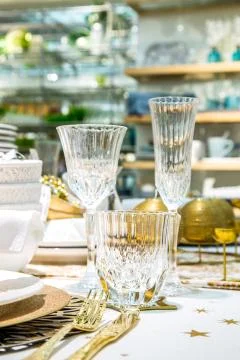 Holiday dinner table Stock Photos