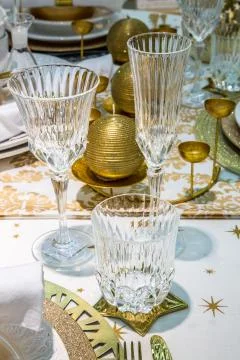 Holiday dinner table Stock Photos