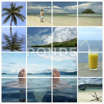 Holiday dreams - tropical paradise Stock Photos