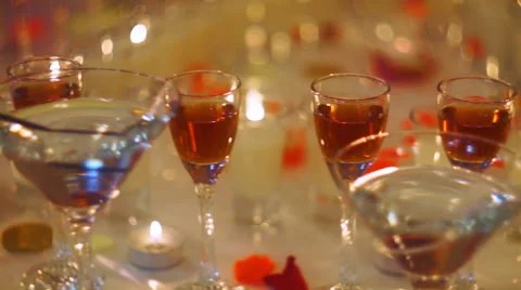Holiday drinks buffet Stock Footage 56833055