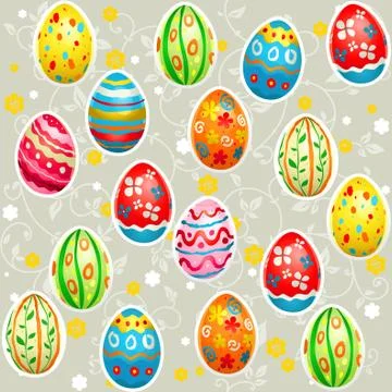 Holiday Easter seamless pattern 스톡 일러스트