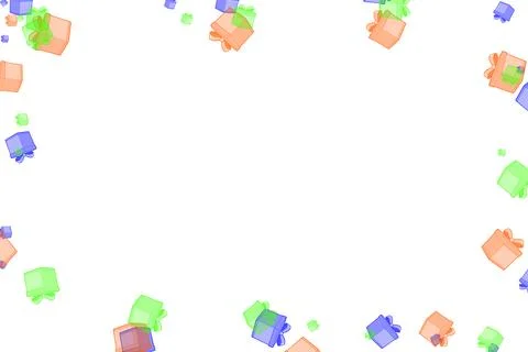 Holiday event.Festive frame with colored gift boxes Stock Illustration