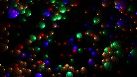 Holiday fantasy background of blinking lights with faceted insect eye structure. Stock Footage 84177874