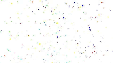 Holiday festive background. Falling triangular confetti Stock Footage 120579652