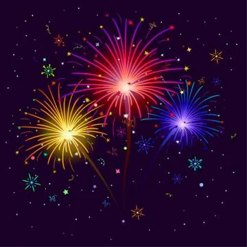 Holiday Firework Background Stock Illustration