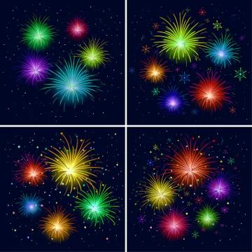 Holiday Firework Background Illustrazione stock