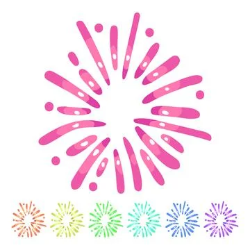 Holiday firework cartoon vector graphic Stock Illustration
