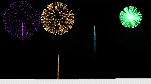 Holiday firework explode New Year celebration seamless loop Animation video.. Stock Footage 243014857