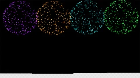 Holiday firework explode New Year celebration seamless loop Animation video.. Stock Footage 243014962