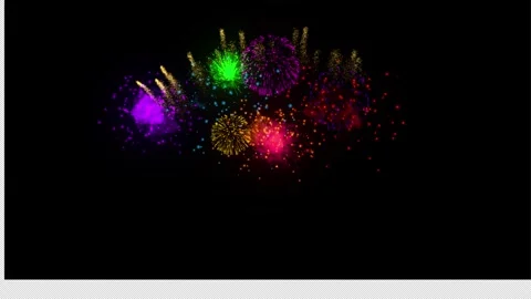 Holiday firework explode New Year celebration seamless loop Animation video.. Stock Footage 294151382