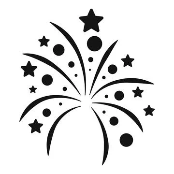 Holiday firework icon simple vector. Carnival event Illustrazione stock