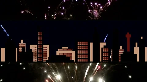Holiday firework montage 2 Video stock 934730