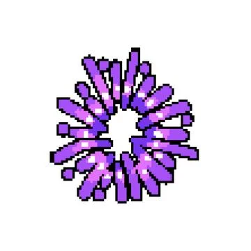 Holiday firework pixel art vector illustration Illustrazione stock