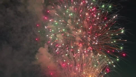 Holiday Fireworks Display Stock Footage 287534942