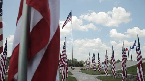 Holiday Flag Display Stock Footage 94482484