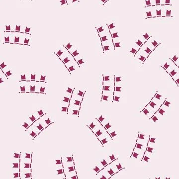 Holiday flags glyph seamless pattern イラスト素材