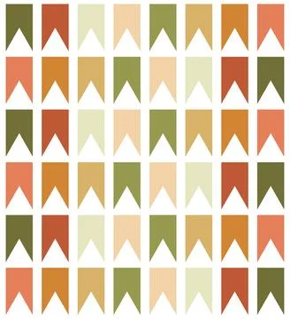 Holiday flags Seamless pattern Doodle style. Flat Vector endless. Color carni Stock Illustration