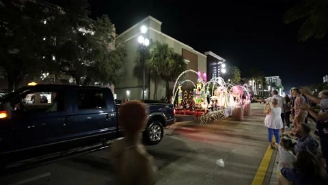 Holiday float Boca Raton Holiday Parade Stock Footage 166696577