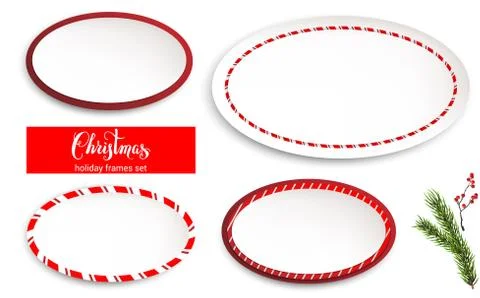 Holiday frames on white Stock Illustration