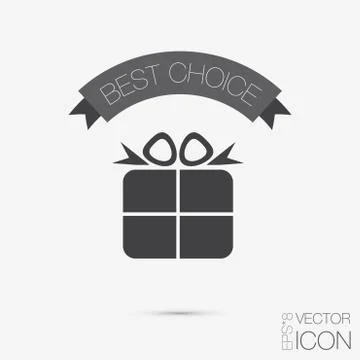 Holiday gift box icon. vector illustration eps 8. Stock Illustration