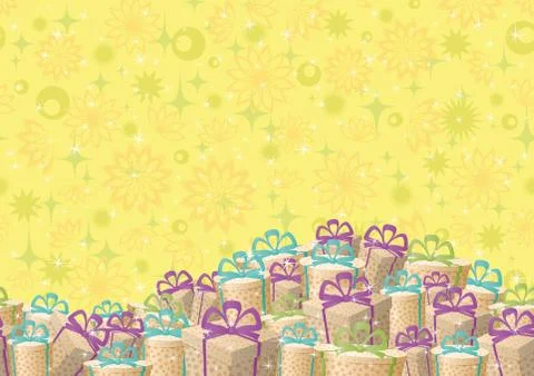 Holiday gift boxes, background Stock Illustration
