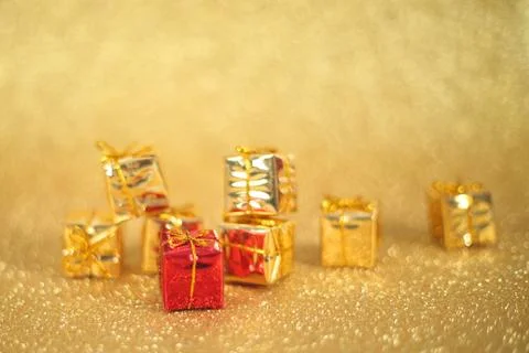 Holiday gift boxes Stock-Fotos